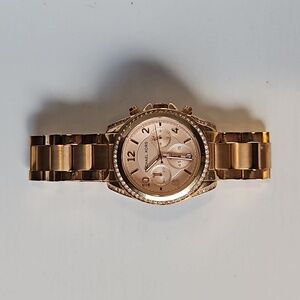 Blair Mk5263 Women's Rose Gold Pvd Chronograph 39mm Watch